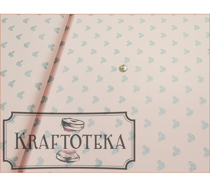 Myszka Srebro 3D na Różu Łosos