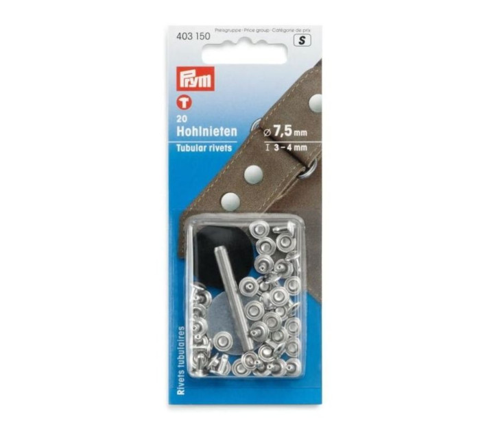 PRYM- Nity Rurkowe 3-4mm/7,5mm