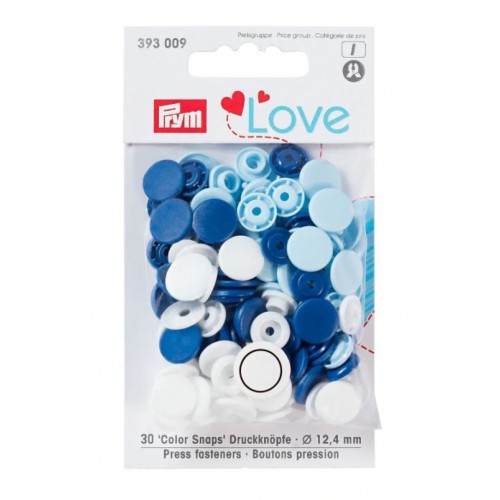 PRYM- Napy Plast. Love -Błękit/Biały/Granat