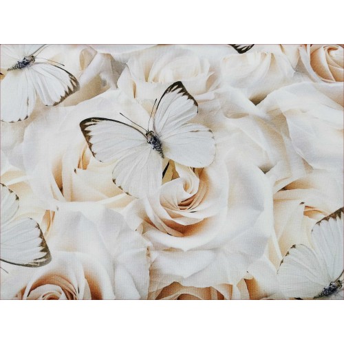 Motyle i Róże Białe -Cyfra2