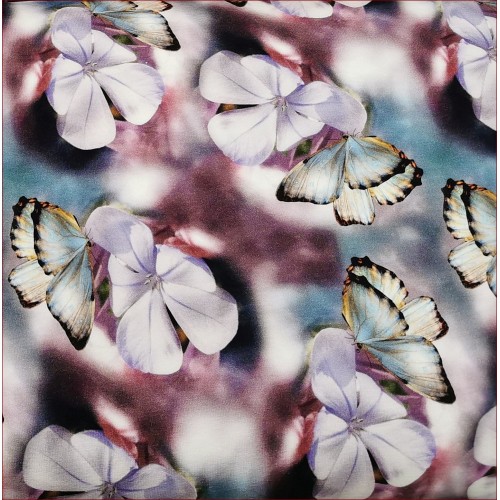 Motyle i Kwiaty Fiolet -Cyfra2