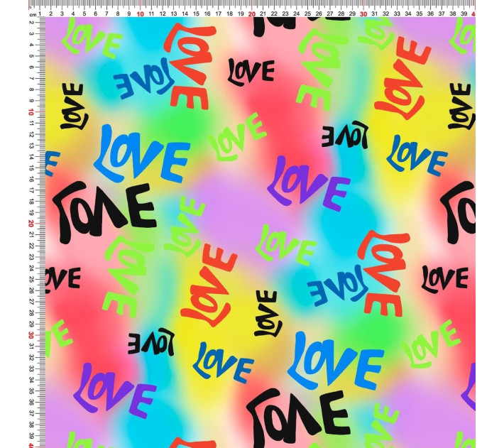 Love Tęczowe Plamy -Cyfra