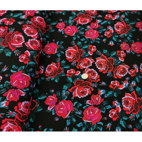 Róże haft na czerni - Cyfra3
