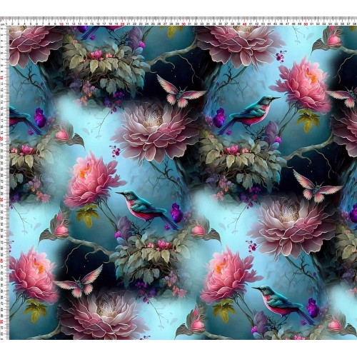 Koliberki-Kwiaty Różowe na Morskim -Cyfra2