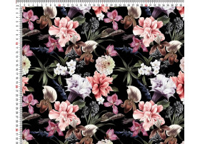Kwiaty Orchidei na Czarnym -Cyfra2 2