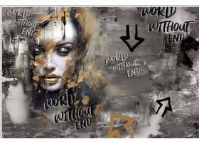 Kobieta World Without End -Szary -Panel 100cm