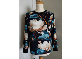 Kwiaty Magnolie na Granat Ciemny -Cyfra 2